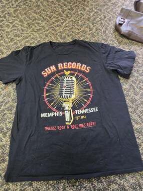 Sun Records Memphis Tennessee T-Shirt Black